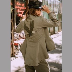 NWT Spell & The Gypsy Collective Eagleback Matinee Jacket, Size Medium, Khaki